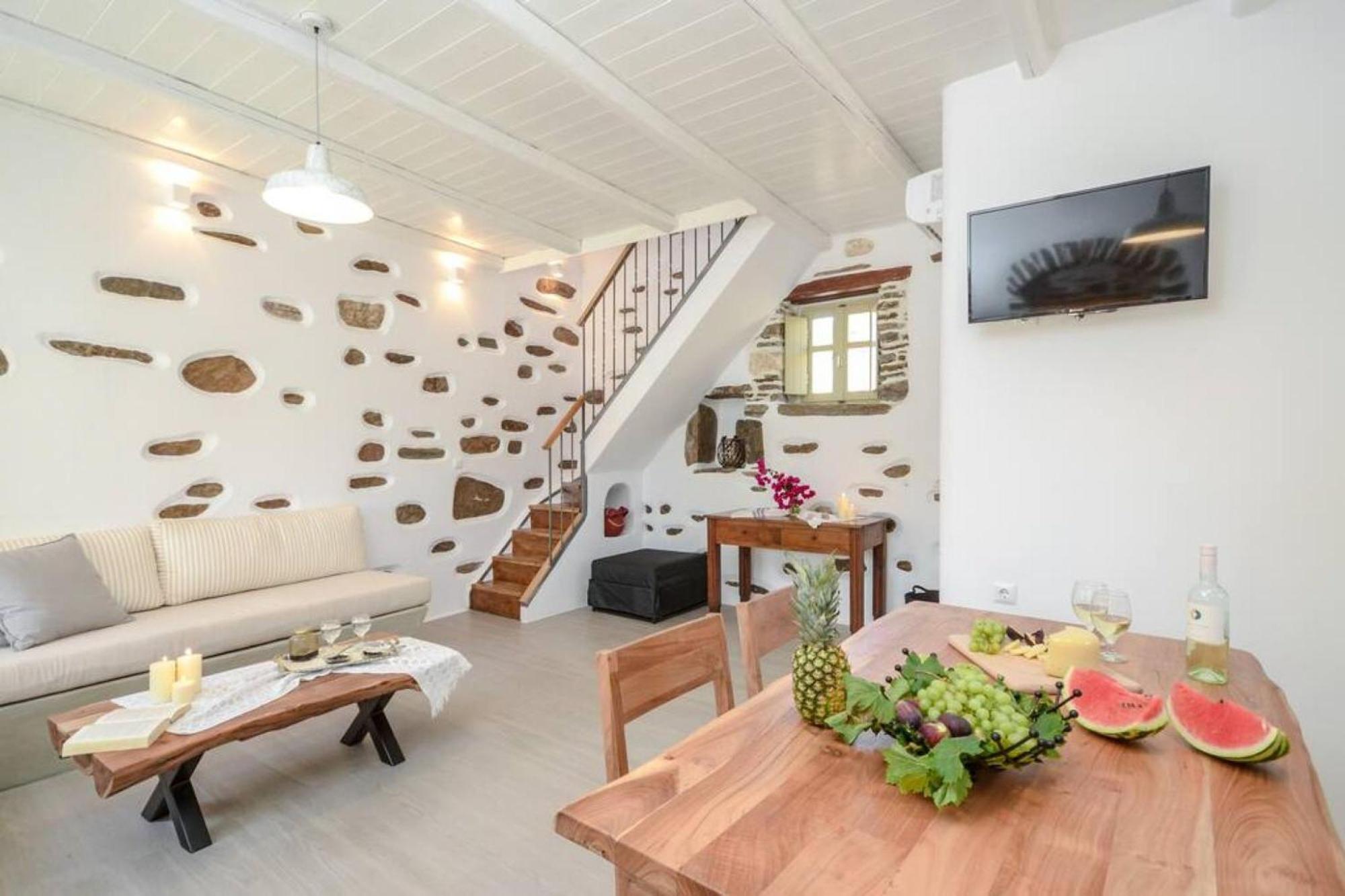 Villa Anthemion Naxos With Outdoor Jacuzzi Ano Sangrion Екстериор снимка