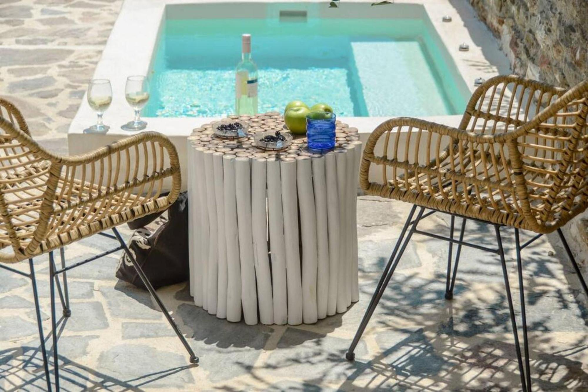 Villa Anthemion Naxos With Outdoor Jacuzzi Ano Sangrion Екстериор снимка