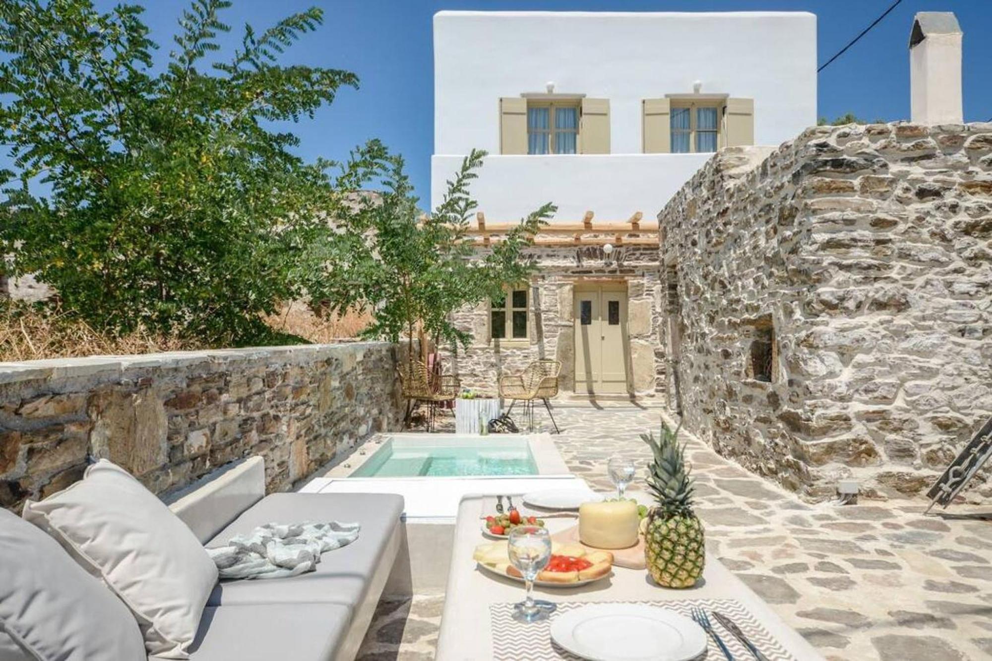 Villa Anthemion Naxos With Outdoor Jacuzzi Ano Sangrion Екстериор снимка